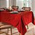 Toalha de Mesa Retangular 6 Lugares Dohler Requinte 140x210cm TJ-6205 Vermelha - Imagem 1