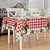 Toalha de Mesa de Páscoa Quadrada 4 Lugares 140x140cm Coelho Morangos - Imagem 1