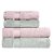 Jogo de Toalhas de Banho 4 Peças Super Soft Zero Twist Corttex Rosa/Verde - Imagem 1