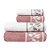 Jogo de Toalhas de Banho 4 Peças Maya Corttex 450 g/m² Rosa/Branco - Imagem 1