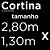 Cortina de Renda para Cozinha com Forro Color Interlar 280x130cm Rosê - Imagem 4