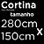 Cortina de Renda para Cozinha com Bandô Clássica Bule Interlar 280x150x30cm Desert - Imagem 5