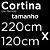 Cortina de Renda para Cozinha com Bandô Clássica Bule Interlar 220x120x30cm Desert - Imagem 5