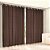 Cortina para Varão 280 x 180cm Voil Trabalhado com Forro Tabaco Provence - Izaltex - Imagem 1