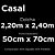 Colcha Casal Piquet Índigo 3 Peças Becadecor - Imagem 5