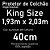 Protetor de Colchão Impermeável King Size Kacyumara Algodão Branco - Imagem 5