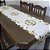 Caminho de Mesa Bordado 40x180cm Branco/Floral - Imagem 1
