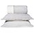 Kit Edredom Casal Dupla Face Plush/Sherpa Europa Cinza Inox 3 Peças - Imagem 1