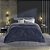 Edredom Casal Plush Hedrons Inove Liso Mariner - Imagem 1