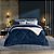 Edredom Casal Plush/Sherpa Hedrons Liso Mariner - Imagem 1