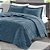 Colcha Queen Size 300 Fios Corttex Ouro 3 Peças Azul - Imagem 1