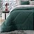 Edredom Queen Size Plush Hedrons Inove Liso Verde Selva - Imagem 2