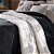 Edredom Casal Plush/Sherpa Hedrons Liso Onix - Imagem 1