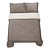 Edredom King Size Plush/Sherpa Hedrons Inove Liso Taúpe - Imagem 3