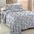 Jogo de Cama Solteiro Floral Azul Corttex Microtec 200 Fios 3 Peças - Imagem 2
