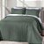 Colcha Queen Size Corttex Mônaco 3 Peças Verde - Imagem 1