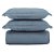 Colcha Casal 200 Fios Corttex Romantic 3 Peças Azul - Imagem 3