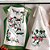 Kit Pano de Copa Natalino Felpudo Dohler 45x65cm Mickey e Minnie 26 3 Peças - Imagem 3