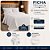 Kit Cobreleito Casal Lynel 300 Fios 3 Peças Monet Prata Mosaic - Imagem 3