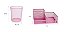 Kit Lixeira Metal Aramado Rosa e Organizador de Mesa Rosa - Imagem 2