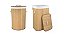 Kit Cesto em Bambu Premium Retangular e Cesto redondo - Imagem 1