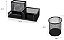 Kit 2 Organizador de Mesa e Porta Treco Preto - Imagem 2