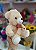 Urso Marrom Claro com Laço 20 cm de Pelúcia FC2609 Fizzy - Imagem 2