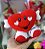 Coração com Mão e Pé "Eu Te Amo" 15 cm de Pelúcia - Imagem 1