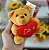 Urso Amarelo com um Coração "Love" 12 cm de Pelúcia - Imagem 1