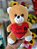Urso Marrom com um Coração "Com Carinho" 23 cm de Pelúcia - Imagem 1