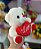 Urso Branco com um Coração "Love" 19 cm de Pelúcia - Imagem 2