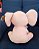 Elefante Rosa com Laço 30 cm de Pelúcia - Imagem 3