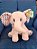 Elefante Rosa com Laço 30 cm de Pelúcia - Imagem 1