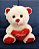 Urso Branco com um Coração "I Love You" 25 cm de Pelúcia - Imagem 1