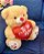 Urso Amarelo Escuro com um Coração "Eu Te Amo"  25 cm de Pelúcia - Imagem 2