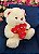 Urso Branco com Quatro Corações 45 cm de Pelúcia - Imagem 2