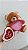 Urso Caco Caramelo Presente Coração "I LOVE YOU" 21 cm de Pelúcia 88H-24103-20 - Imagem 3