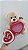 Urso Caco Bege Presente Coração "I LOVE YOU" 21 cm de Pelúcia 88H-24103-20 - Imagem 3