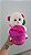 Urso Caco Rosa Claro Presente Redondo Brilho "I LOVE YOU" 21 cm de Pelúcia 88H-24104-20 - Imagem 1
