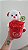 Urso Caco Branco Presente Redondo Brilho "I LOVE YOU" 21 cm de Pelúcia 88H-24104-20 - Imagem 1
