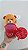 Urso Caco Caramelo Presente Redondo Brilho "I LOVE YOU" 21 cm de Pelúcia 88H-24104-20 - Imagem 3