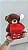 Urso Caco Marrom Presente Quadrado "I LOVE YOU" 19 cm de Pelúcia 88H-24101-20 - Imagem 1