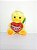 Pato Apaixonado Amarelo com coração LOVE 19 cm de Pelucia H-100-72 - Imagem 1