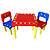 Conjunto Mesa Infantil com 2 Cadeiras de Plástico - Atividades e Diversão - Imagem 1