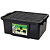 Container Organizador Empilhável com Tampa Preto 40L - Arqplast - Imagem 1