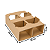 50 Porta Copos Papelão Descartáveis Para 4 Copos Delivery - Imagem 2