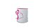 CANECA BRANCA III - ALÇA DE CORAÇÃO E INTERIOR ROSA - ONG EVA - Imagem 1