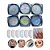 Kit com 6 Potinhos de Pó Sereia para Decoração de unhas - Imagem 1