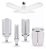 Lâmpada com 3 Pétala Bulbo LED 45W Dobrável Ajustável Luminária Fan Bivolt - Imagem 2