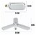 Lâmpada com 3 Pétala Bulbo LED 45W Dobrável Ajustável Luminária Fan Bivolt - Imagem 3